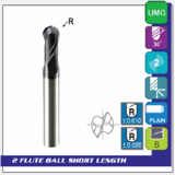 MP022004 R0.2*4*0.8*50 PREMIER 二刃球头高硬铣刀