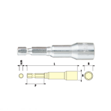 MNS8-100 捷科 磁性批头套筒
