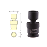 FUJ1/2-22 捷科 1/2英寸系列公制六角万向气动套筒