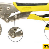 史丹利 加硬弧齿大力钳10英寸