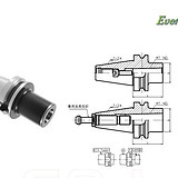 艾菲茉MTB无扁尾莫氏锥孔刀柄-EBT柄 EBT40-MTB2-60