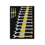 史丹利 14件套公制两用扳手工具托