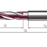 优尼能 整体硬质合金直柄麻花钻 3倍径外冷 刃径 9.8 UN-D098-3D