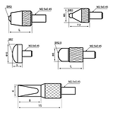 werka量表测头 WP-220-CH03 圆锥测头，钢制 25*21mm