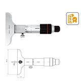 werka  深度千分尺217-6209  0-200mm   